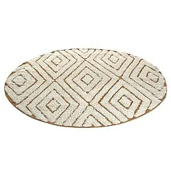 Tappeti rotondi - Holwell Natural Cotton Shaggy (bianco sporco/marrone)