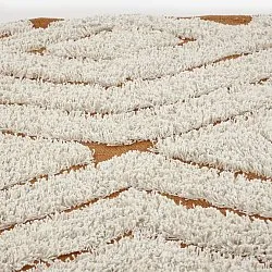 Tappeti rotondi - Holwell Natural Cotton Shaggy (bianco sporco/marrone)