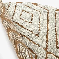 Tappeti rotondi - Holwell Natural Cotton Shaggy (bianco sporco/marrone)