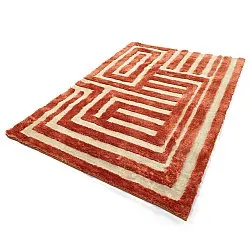 Tappeto A Pelo Lungo - Karbala (crema/rosso)