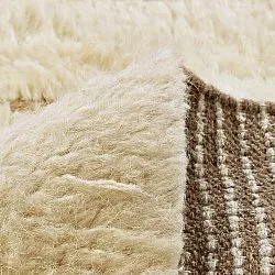 Tappeto A Pelo Lungo - Kiberg Hand Woven Wool Shaggy (crema)