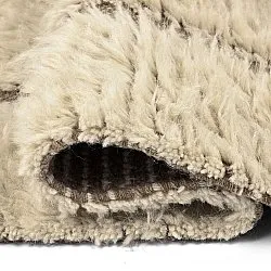 Tappeto A Pelo Lungo - Kiberg Hand Woven Wool Shaggy (crema)