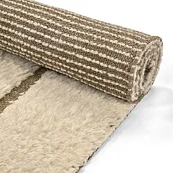 Tappeto A Pelo Lungo - Kiberg Hand Woven Wool Shaggy (crema)