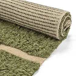 Tappeto A Pelo Lungo - Kiberg Hand Woven Wool Shaggy (verde)