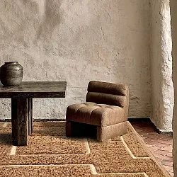 Tappeto A Pelo Lungo - Kiberg Hand Woven Wool Shaggy (beige)