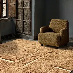 Tappeto A Pelo Lungo - Kiberg Hand Woven Wool Shaggy (beige)