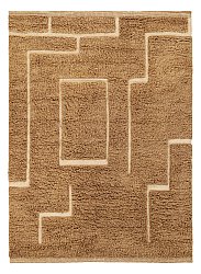 Tappeto A Pelo Lungo - Kiberg Hand Woven Wool Shaggy (beige)