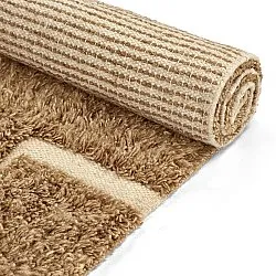 Tappeto A Pelo Lungo - Kiberg Hand Woven Wool Shaggy (beige)