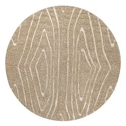 Tappeti rotondi - Kindon Natural Cotton Shaggy (beige/bianco)