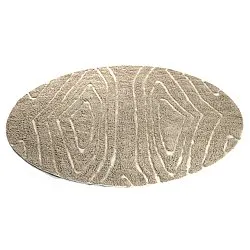 Tappeti rotondi - Kindon Natural Cotton Shaggy (beige/bianco)