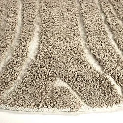 Tappeti rotondi - Kindon Natural Cotton Shaggy (beige/bianco)