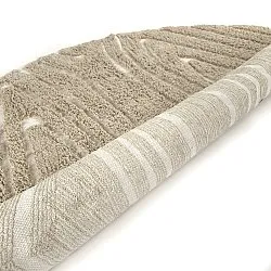 Tappeti rotondi - Kindon Natural Cotton Shaggy (beige/bianco)