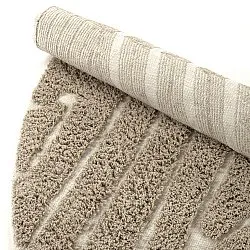 Tappeti rotondi - Kindon Natural Cotton Shaggy (beige/bianco)