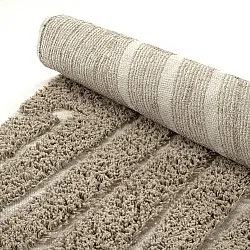 Tappeti rotondi - Kindon Natural Cotton Shaggy (beige/bianco)