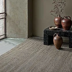 Tappeto In Lana - Larkana (beige/nero)