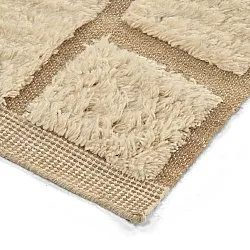 Tappeto A Pelo Lungo - Leknes Hand Woven Wool Shaggy (crema)
