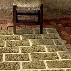 Tappeto A Pelo Lungo - Leknes Hand Woven Wool Shaggy (verde)