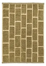 Tappeto A Pelo Lungo - Leknes Hand Woven Wool Shaggy (verde)