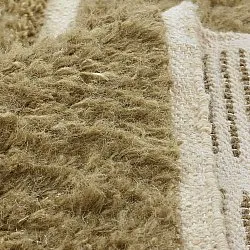 Tappeto A Pelo Lungo - Leknes Hand Woven Wool Shaggy (verde)