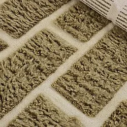 Tappeto A Pelo Lungo - Leknes Hand Woven Wool Shaggy (verde)