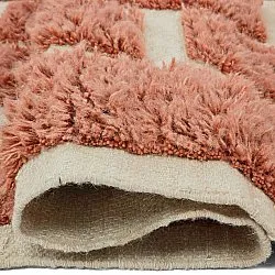 Tappeto A Pelo Lungo - Leknes Hand Woven Wool Shaggy (terracotta)