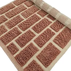 Tappeto A Pelo Lungo - Leknes Hand Woven Wool Shaggy (terracotta)