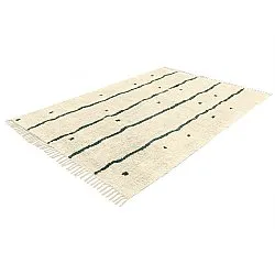 Tappeto A Pelo Lungo - Leora Natural Cotton Shaggy (beige/verde)