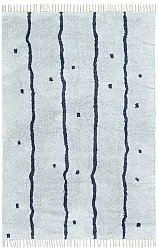 Tappeto A Pelo Lungo - Leora Natural Cotton Shaggy (grigio/blu)