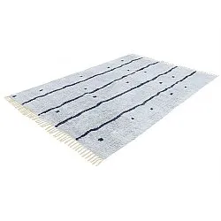 Tappeto A Pelo Lungo - Leora Natural Cotton Shaggy (grigio/blu)