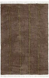 Tappeto A Pelo Lungo - Leora Natural Cotton Shaggy (marrone/oliva)