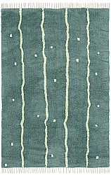Tappeto A Pelo Lungo - Leora Natural Cotton Shaggy (verde)