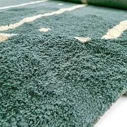 Tappeto A Pelo Lungo - Leora Natural Cotton Shaggy (verde)
