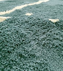 Tappeto rotondo - Leora Natural Cotton Shaggy (verde)