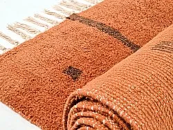 Tappeto A Pelo Lungo - Leora Natural Cotton Shaggy (arancione/marrone)