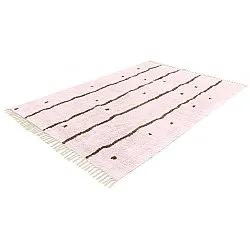 Tappeto A Pelo Lungo - Leora Natural Cotton Shaggy (rosa/marrone)