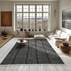 Tappeto A Pelo Lungo - Leora Natural Cotton Shaggy (marrone/nero)