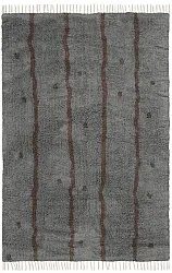 Tappeto A Pelo Lungo - Leora Natural Cotton Shaggy (marrone/nero)