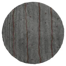 Tappeto rotondo - Leora Natural Cotton Shaggy (marrone/nero)
