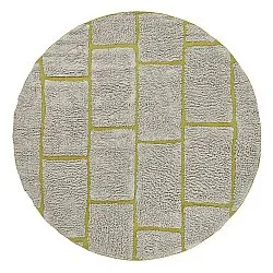 Tappeti rotondi - Lindley Natural Cotton Shaggy (grigio/verde)
