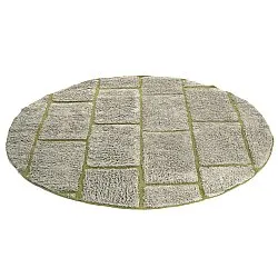 Tappeti rotondi - Lindley Natural Cotton Shaggy (grigio/verde)