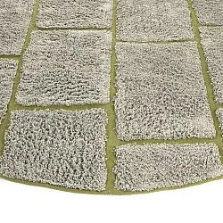 Tappeti rotondi - Lindley Natural Cotton Shaggy (grigio/verde)