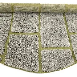 Tappeti rotondi - Lindley Natural Cotton Shaggy (grigio/verde)