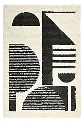 Tappeto A Pelo Lungo - Maron (bianco/nero)