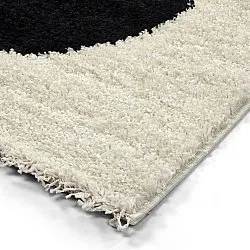 Tappeto A Pelo Lungo - Maron (bianco/nero)