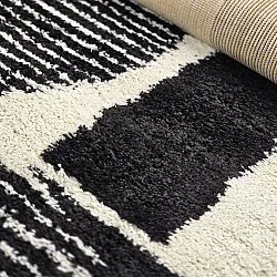 Tappeto A Pelo Lungo - Maron (bianco/nero)