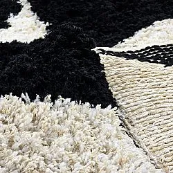Tappeto A Pelo Lungo - Marvao Natural Cotton Shaggy (bianco sporco/nero)