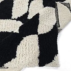 Tappeto A Pelo Lungo - Marvao Natural Cotton Shaggy (bianco sporco/nero)