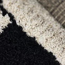 Tappeto A Pelo Lungo - Marvao Natural Cotton Shaggy (bianco sporco/nero)
