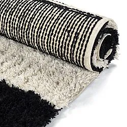 Tappeto A Pelo Lungo - Marvao Natural Cotton Shaggy (bianco sporco/nero)