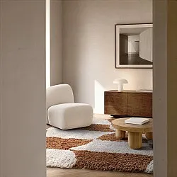 Tappeto A Pelo Lungo - Kalymnos Natural Cotton Shaggy (bianco sporco/ocra)